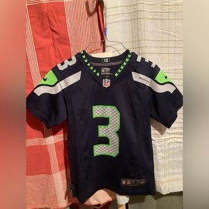 Russell Wilson Seattle Seahawks Jersey Youth Boys size Small NFL Shirt Blue